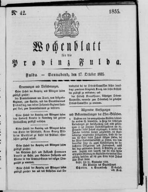 Nr. 42, Ausgabe vom 17. Oktober 1835 [S. 724/725 fehlt]