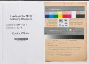 Entnazifizierung Wilhelm Kostka , geb. 25.06.1913 (Kaufmann)