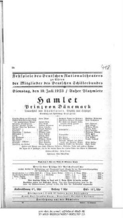 Hamlet Prinz von Dänemark