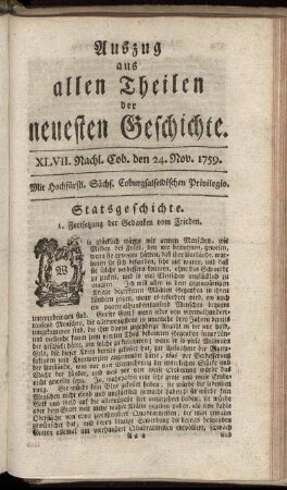 LXVII. Nachl. Cob. den 24. Nov. 1759.