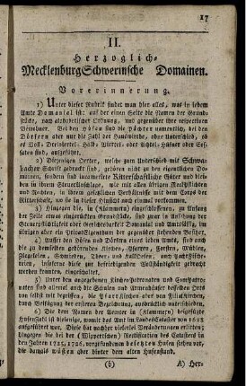 II. Herzoglich-MecklenburgSchwerinsche Domainen