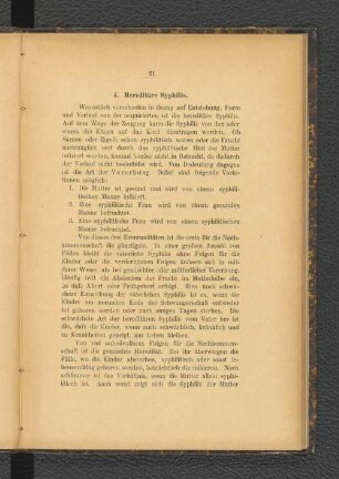 4. Hereditäre Syphilis.
