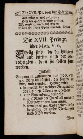 476-508, Die XVII. Predigt