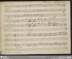 Tu questo cor vorresti - Mus.2973-F-36,11 : A, orch, bc; F