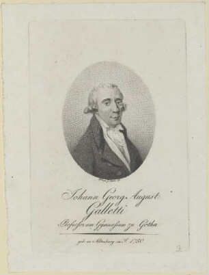 Bildnis des Johann Georg August Galletti