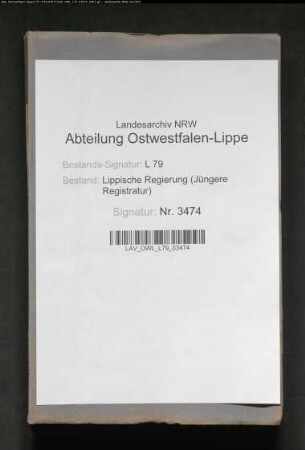Kommunalwegebau Voranschläge und Rechnung des Amtes Lage, Band 1