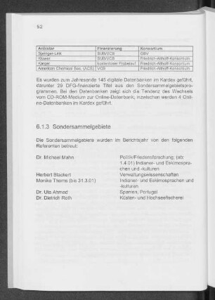 6.1.3 Sondersammelgebiete