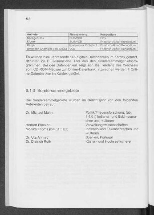 6.1.3 Sondersammelgebiete