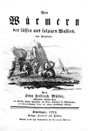 Von Würmern des süssen und salzigen Wassers : mit Kupfern