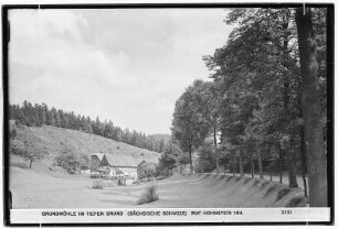 Grundmühle im Tiefen Grund. Ruf Hohnstein 184