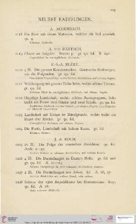 Neuere Radirungen (Nr. 1118 - 1136)