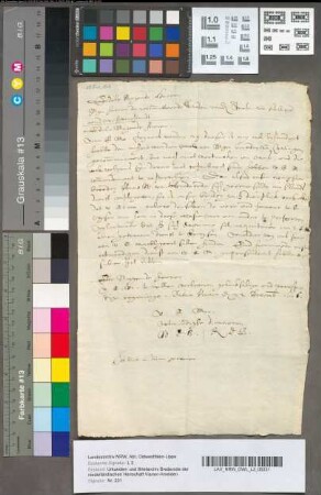 Minuut van een brief van W. en R. van Brederode aan de Gecommitteerde Raden van Holland, 22 December 1616.