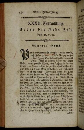 XXXII. Betrachtung. Ueber die Rede Jesu.