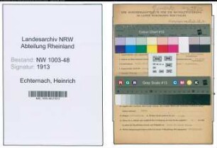 Entnazifizierung Heinrich Echternach , geb. 09.11.1913 (Bauunternehmer)