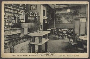 Ansichtskarte "Jäger-Eck", Gneisenaustraße 115