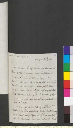 Brief von Sartorius, Georg Friedrich Christoph an Goethe, Johann Wolfgang von