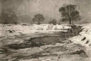 Winterlandschaft : Winterlandschaft. Ölgemälde (O. Altenkirch)