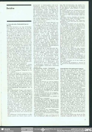 4. Internationales Bauhaus-Kolloquium Weimar : Berichte