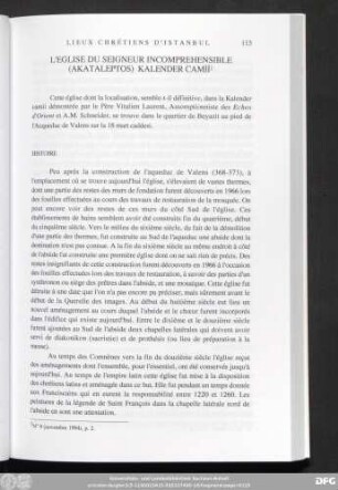 L'Eglise Du Seigneur Incomprehensible (Akataleptos) Kalender Camii
