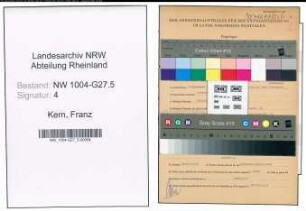 Entnazifizierung Franz Kern , geb. 04.12.1919 (Verw.Sekretaer)