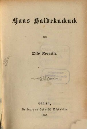 Hans Haidekuckuck : Gedichte