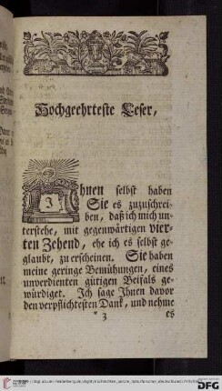 Hochgeehrteste Leser