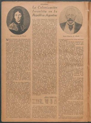 La colonización israelita en la República Argentina