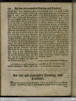 Am vier und zwanzigsten Sonntage nach Trinitatis
