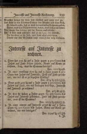 Interesse auf Interesse zu rechnen.