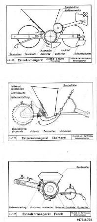 Einzelkornsägerät Hassia-Exakta (Tröster) Einzelkornsägerät Eberhardt Einzelkornsägerät Fendtde