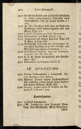 412-423, Landcharten., Kupferstiche... etc.