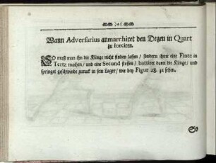 Wann Adversarius anmarchiret den Degen in Quart zu forciren. [inkl. Abbildung]