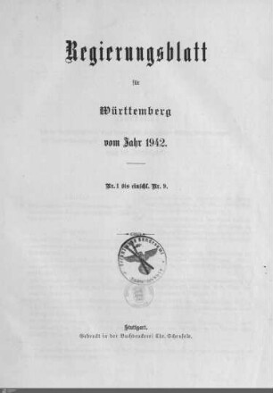 10.1942: Landesregierung, Amtsblatt 1942
