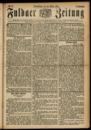 Ausgabe vom Donnerstag, den 24. März 1892.