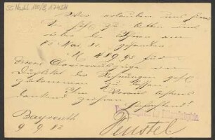 Brief an B. Schott's Söhne : 09.09.1882