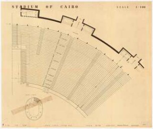 Sportfield Kairo Main Stadium: Grundriss Lower Circle, Sector N 2, 1:100