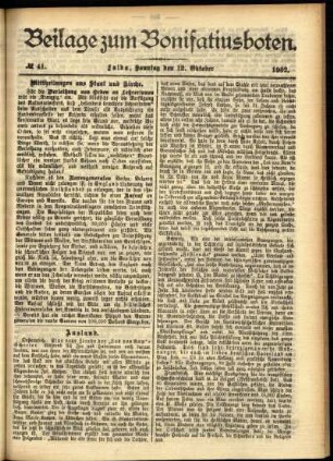 Zweite Ausgabe vom Sonntag, den 12. Oktober 1902.