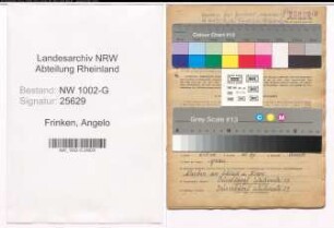 Entnazifizierung Angelo Frinken, geb. 07.10.1904 (Kaufmann)