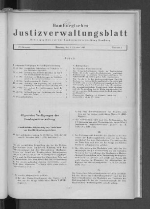 39.1965: Hamburgisches Justizverwaltungsblatt : HmbJVBL