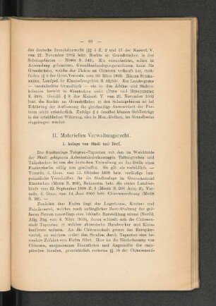 II. Materielles Verwaltungsrecht.