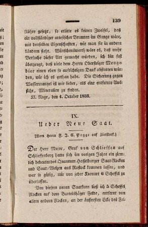 IX Ueber Neue Saat