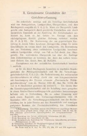 II. Gemeinsame Grundsätze der Gerichtsverfassung