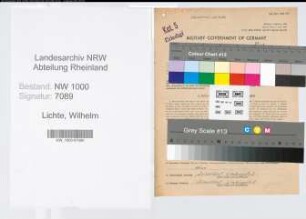 Entnazifizierung Wilhelm Lichte, geb. 24.08.1900 (Ingenieur)