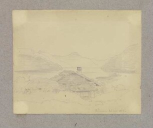 Holzhütte bei Brunnen im Kanton Schwyz