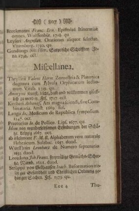 Miscellanea.