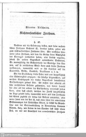 Vierter Abschnitt. Nichtwesentlicher Irrthum