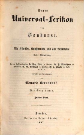 Neues Universal-Lexikon der Tonkunst : für Künstler, Kunstfreunde und alle Gebildeten, 2. Förster-M