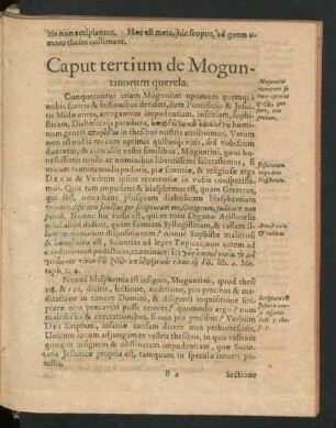 Caput tertium de Moguntinorum querela.
