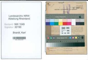 Entnazifizierung Karl Brandt , geb. 23.07.1900 (Postschaffner)