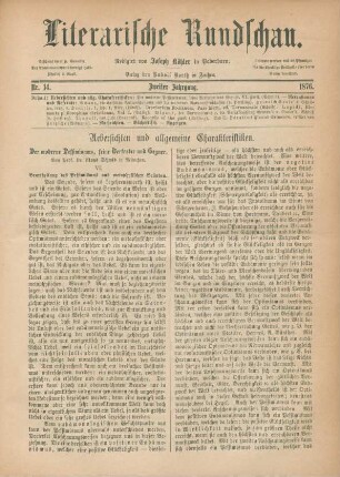 449-454 Der moderne Pessimismus, seine Vertreter und Gegner : sechster Teil